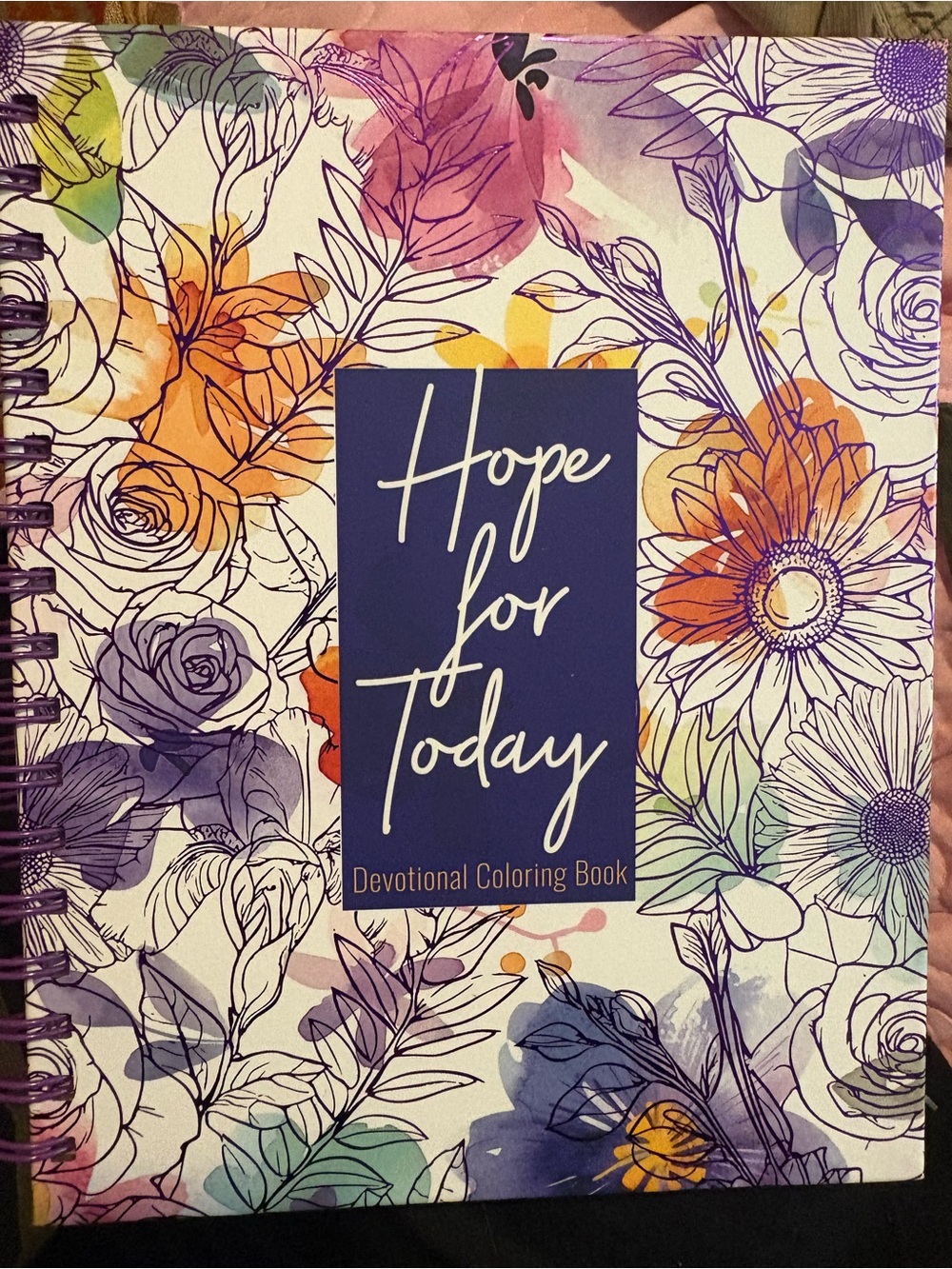Hope For Today Devotional Coloring Book with bookmarks